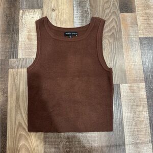Kendall & Kylie Rich Brown Knit Top